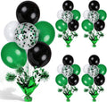 4 Set Green Black Balloon Centerpieces by Unknown