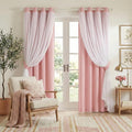PONY DANCE Nursery Curtains Pink, 52 x 84 inches, Rose Blush, 2 Panels | by PONYDANCE