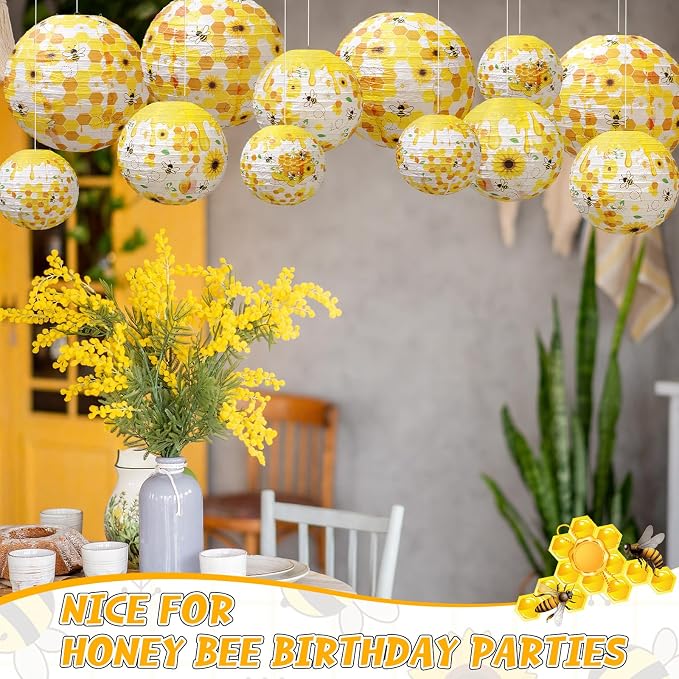 Baquler 12 Pcs Paper Lanterns Party Decorations, Hanging Paper Lanterns in 3 - Image 3