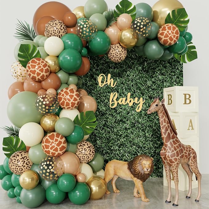 170Pcs Jungle Safari Balloons Arch Garland Kit by OuddyParty