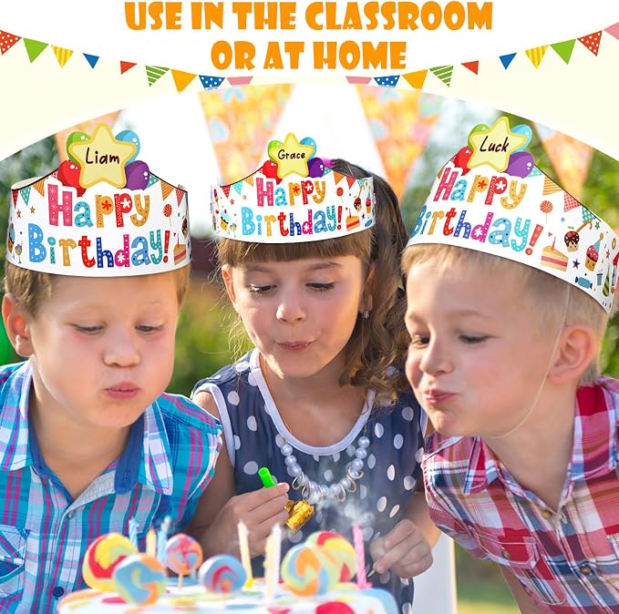Outus 42 Pack Happy Birthday Crowns - Image 5