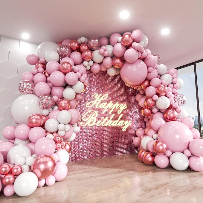 Pink Balloon Arch Kit, Galentine's Day, Valentine's Day, Anniversary Party by ADOINBY