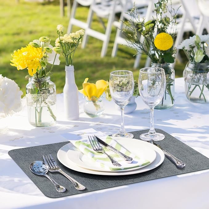 Aofmee Faux Leather Placemats Set of 6 - Image 7