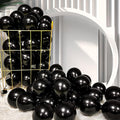 Firomi Small Black Balloons 5-inch 100 Pack | Helium Metallic Shiny Round Black by Firomi