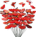 30PCS Red Butterfly Decor Artificial Butterflies by Wolpark