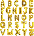 TONIFUL Fat Gold Letter Balloons 2 Set 16 Inch A-Z Custom Alphabet Banner | 52 by TONIFUL