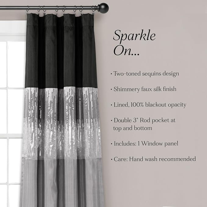 Lush Decor Night Sky 100% Blackout Window Curtain Panel Single 42"W x 84"L - Image 8