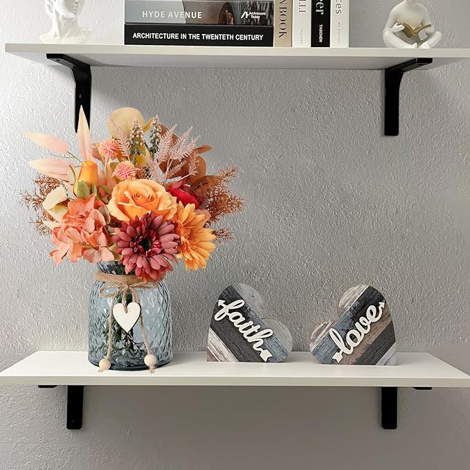 Leftover Fake Fall Flowers in Vase, Fall Silk Flower Arrangements, Fall - Image 9