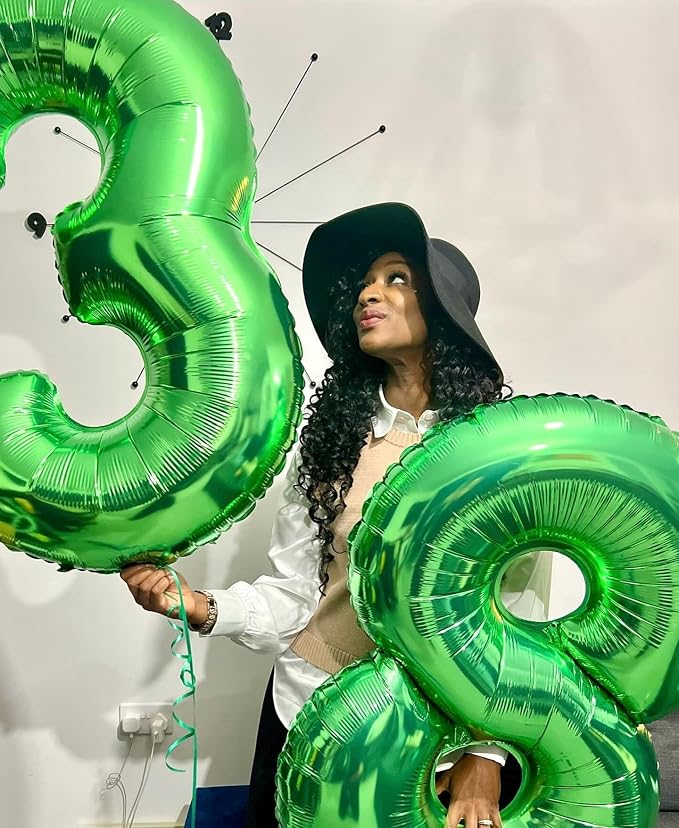Green Number 8 Balloon 40 Inch, 8th Birthday Party Decorations Men Women | Foil - Image 3