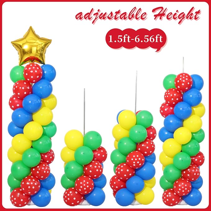 Adventure Game Balloon Column Stand Kit Set of 2, Video Game Party Decorations - Image 6