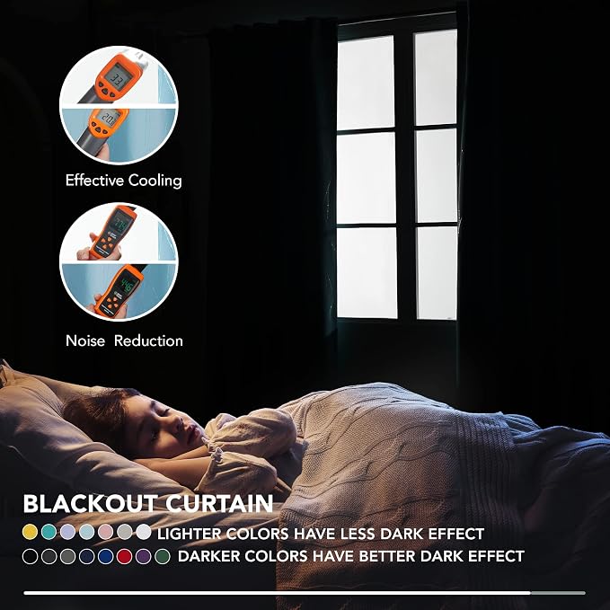 Deconovo Blackout Back Tab Curtains - Image 3