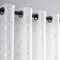Taisier Home Silver Foil Print Linen Textured Curtains Geometric Dots Pattern by TaisierHome