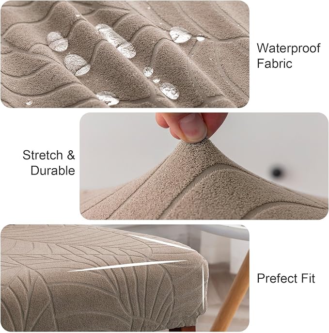 Waterproof Dining Room Chair Covers Set of 6 Slipcovers - Image 3