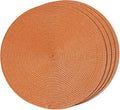 FunWheat Round Braided Placemats Set of 4 Table Mats by FunWheat