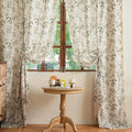 ENJOYBRIDAL Floral Curtains 63 Inch Length Semi Sheer Boho Drapes by ENJOYBRIDAL