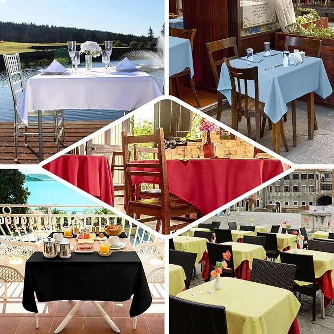 Efavormart 54x54 Blush Wholesale Linens Seamless Polyester Square Linen Tablecloth for Wedding Banquet Party Restaurant