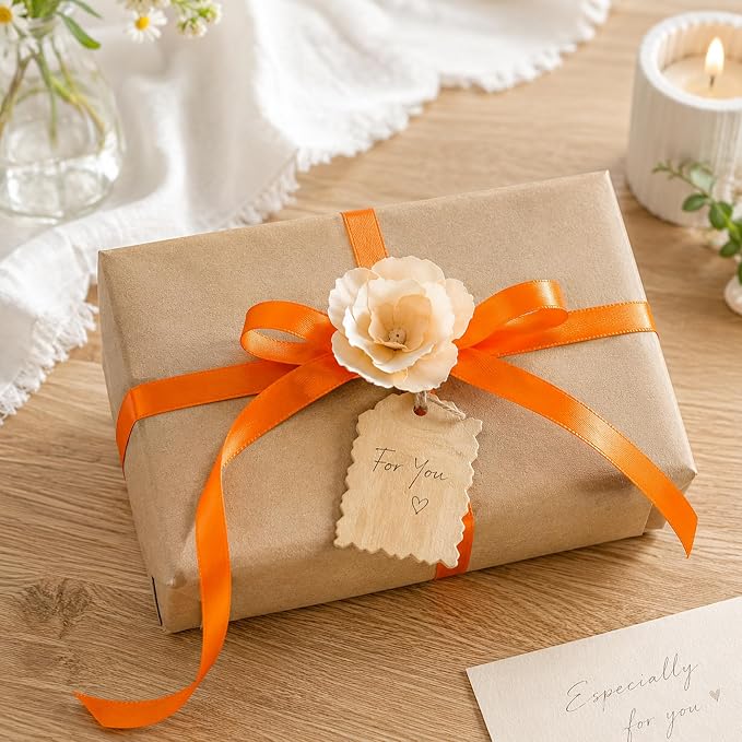 3/8In 30Yards Orange Thin Ribbon - Image 4