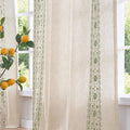 jinchan Floral Linen Curtains by JINCHAN