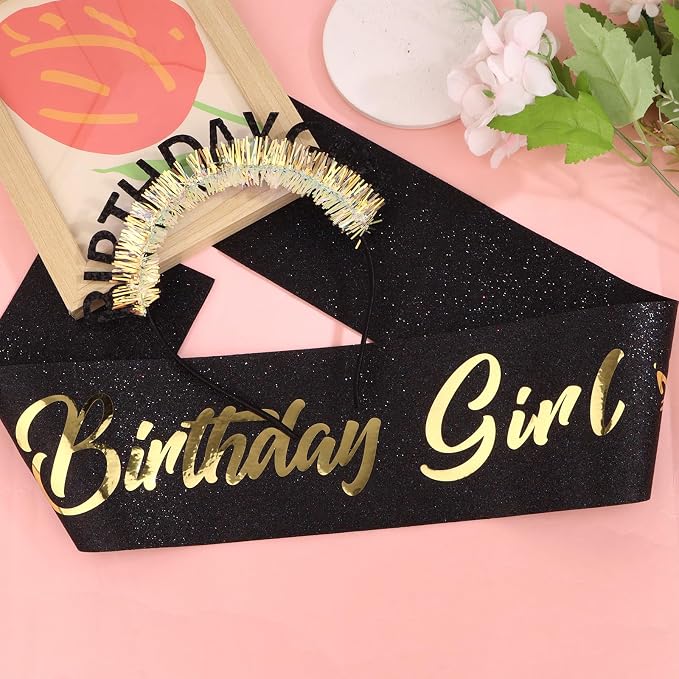 CIEHER Birthday Girl Headband Birthday Crown - Image 8
