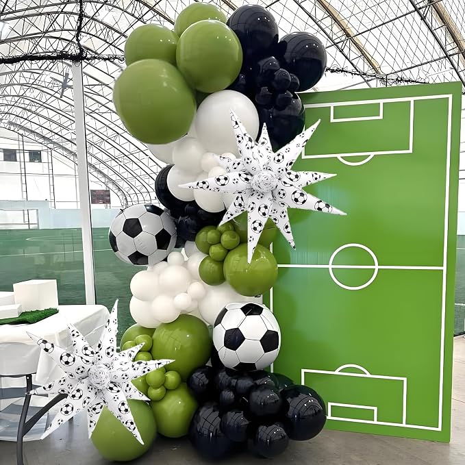 Soccer Balloons Soccer Ball Explosion Star Foil Balloons World Cup Party - Image 3