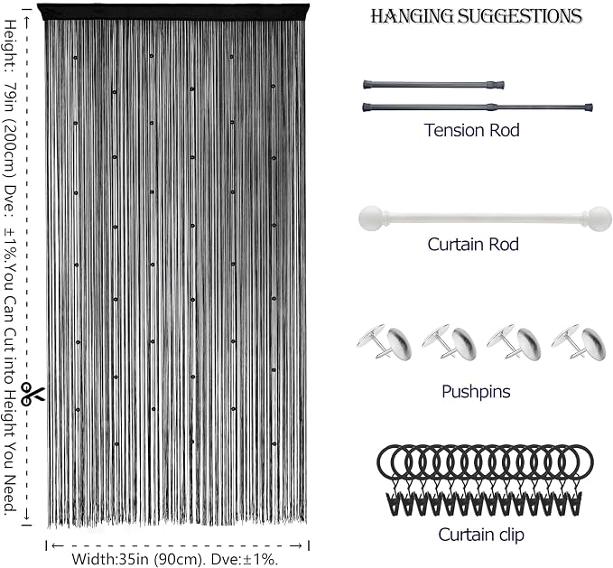 Beaded Curtain Door String Curtains - Image 2