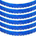 LOLStar Sapphire Blue Foil Fringe Tinsel Garland, Streamers Banner, 6 Pack | by LOLSTAR