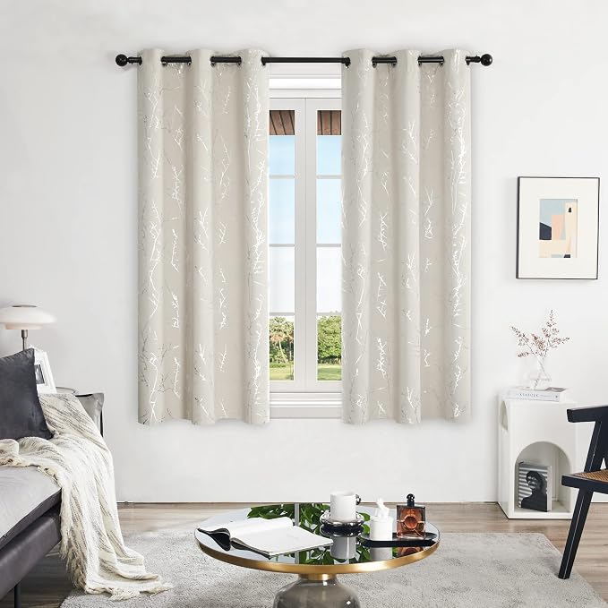 Deconovo Living Room Curtains 45 Inches Long, Thermal Insulated, Room Darkening - Image 2