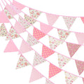 G2PLUS 39Ft Triangle Bunting Banner, Reusable Cotton Triangle Flags Party by G2PLUS
