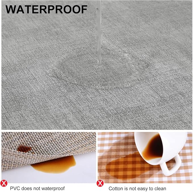 Faux Leather Heat Resistant Placemats 6 Packs, Waterproof Wipeable Dining PU - Image 4