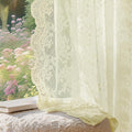 Anmao Vintage Lace Curtains 90 Inches Long 2 Panels Set, Romantic Elegant Light by Anmao