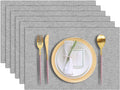 Cloth Placemats Set of 6, Cotton Linen Blend Machine Washable Durable Linen by LANDVIEW