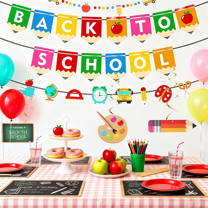 Back To School Banner Decorations, Pre-Strung Back To School Banner - Image 4