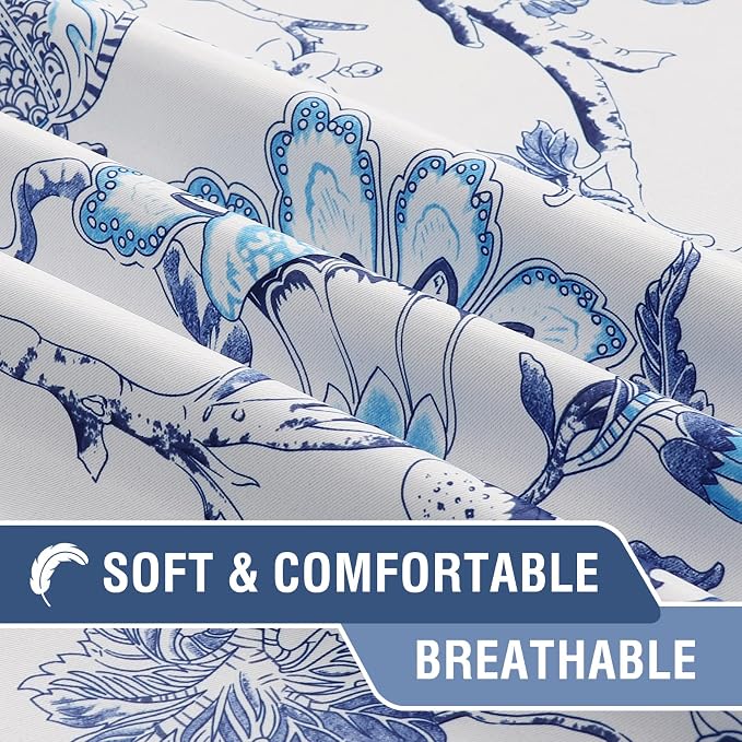 H.VERSAILTEX Blackout Curtains 108 Inch Length 2 Panels Set Floral Print - Image 5