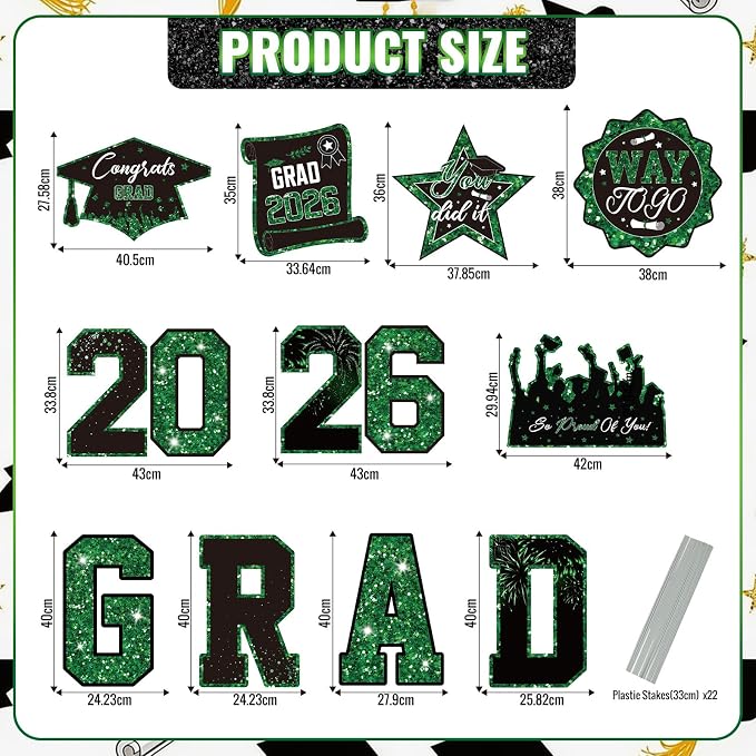Graduation Yard Signs Class of 2026 Decorations, 2026 Sign - Image 2