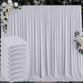 40 ft x 10 ft Wrinkle Free Silver Backdrop Curtain by Outpain