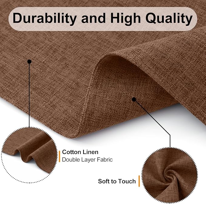 Homaxy Cloths Placemats for Dining Table Set of 6, Cotton Linen Blend Table Mats - Image 5