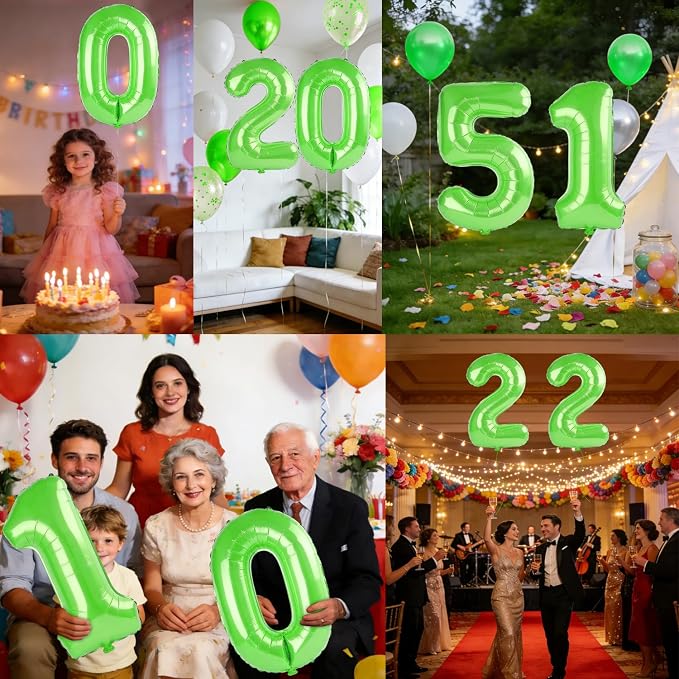 40 Inch Number 51 Balloons for 51st Birthday Party Decorations, 0-100 Fruit - Image 7