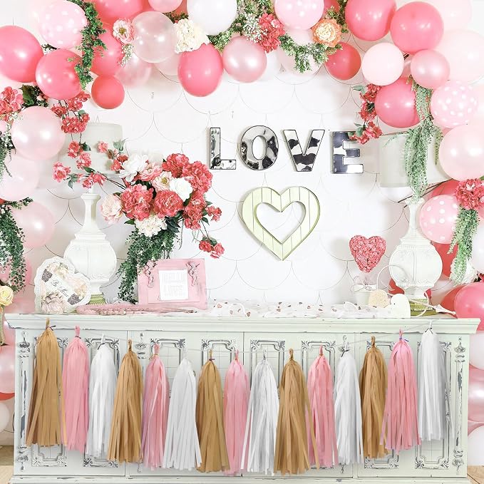 Pink Tassel Garland for Baby Shower Birthday Party Decorations - Image 3