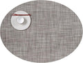 Chilewich Mini Basketweave Placemats, Woven Oval Placemats Set of 4 | Reusable by Chilewich