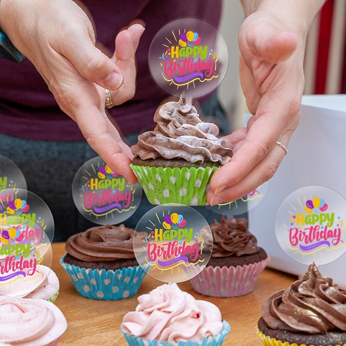 Blank Acrylic Cupcake Toppers, 50 Packs Round Cupcake Topper - Image 6