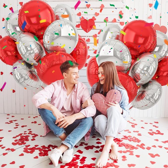 20PCS 18 Inch Round Foil Balloon, Round Shaped Balloons - Image 4
