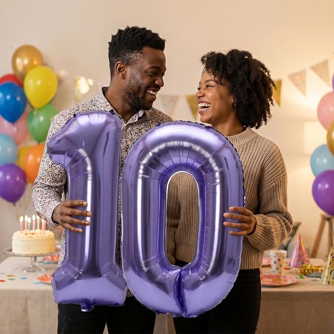 YPSelected 32 Inch Large Foil Helium Number Balloon Birthday Wedding Party 0-9 - Image 2