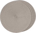 FunWheat Round Braided Placemats Set of 4 Table Mats by FunWheat