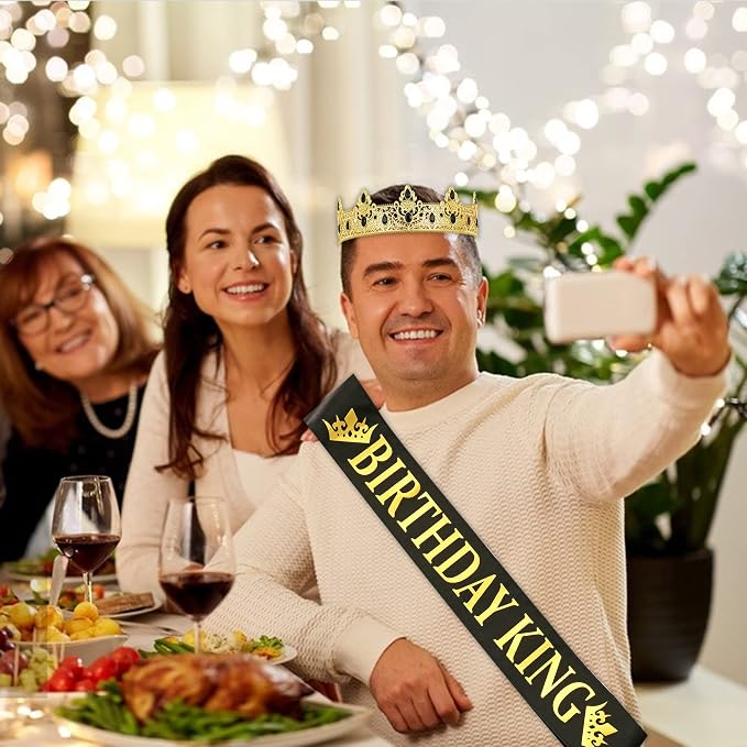 NA King Crown and Birthday Sash, Prom Decoration Gifts - Image 3