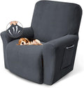 Recliner Chair Covers, 1-Piece Lazy Boy Recliner Covers, Charcoal | Washable by KEKUOU