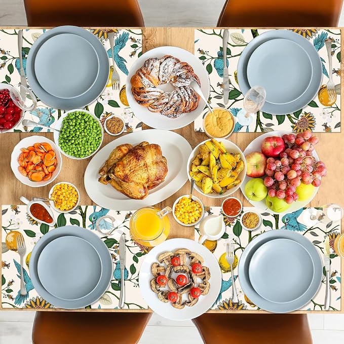 50 Pack Vintage Lemon Disposable Paper Placemats 11 x 16 Inches | Hummingbird - Image 5