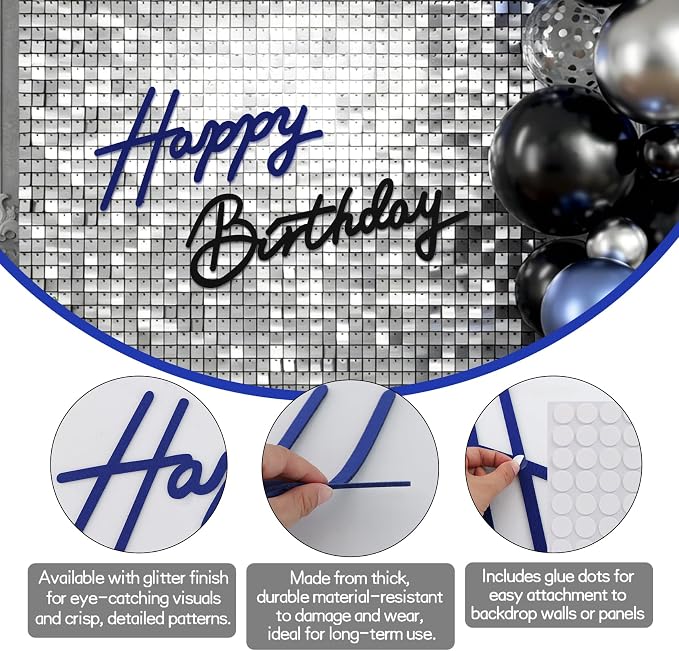 TONIFUL Happy Birthday Sign for Backdrop - Image 2