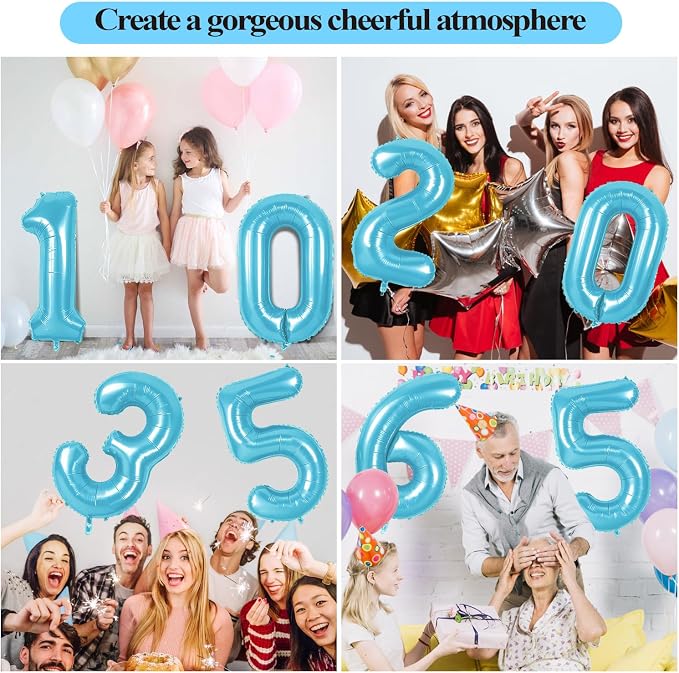 Number 12 Balloons for 12th Birthday Party Decorations, 0-100 Large No.12 - Image 7