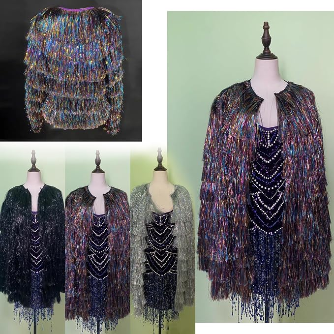 Tinsel Fringe Trim Tinsel Fringes 5 Yards 6Inch/8Inch - Image 5