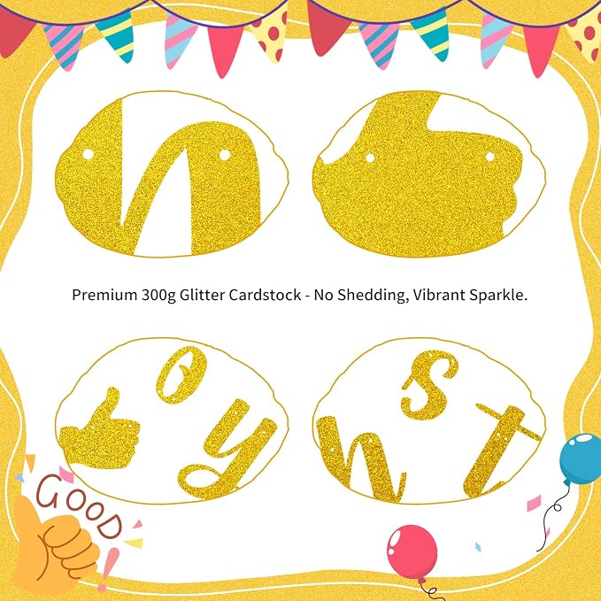 Funny Grad Banner Holy Shit You Did It Banner – Pre-Strung Glitter Graduation - Image 3